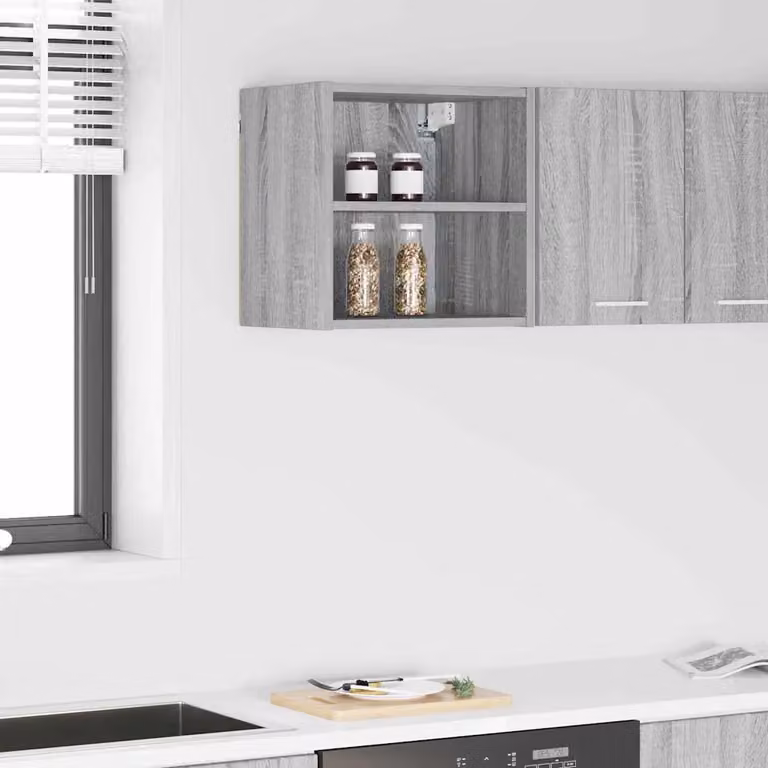 Armadio pensile da cucina vidaXL moderno in MDF Grigio L: 40 cm, P: 29,5 cm, H: 40 cm
