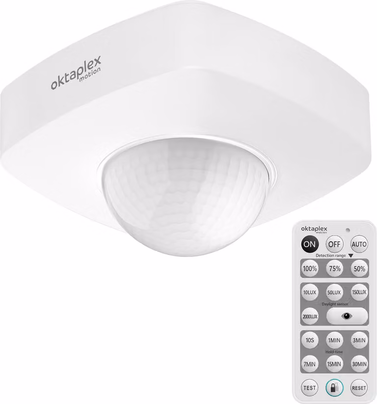Oktaplex rivelatore di presenza 360° IP65 rivelatore di movimento a soffitto da esterno e interno 230V antracite