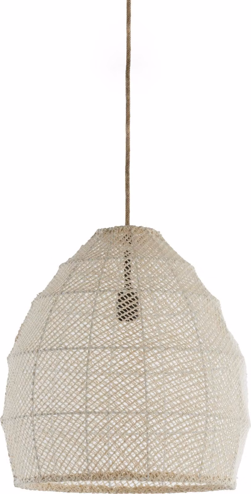 Lampada a sospensione - beige - Makassar - tessile - E27 - 2979643 - Light & Living
