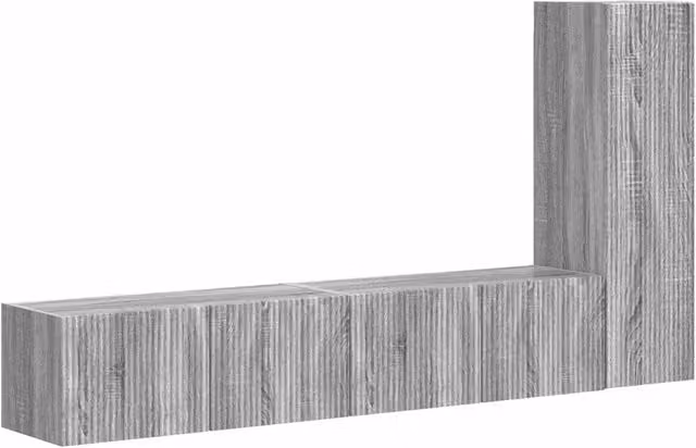 Set mobile TV 3 pz | Armadietto TV | Mobile Porta TV Grigio Sonoma Legno multistrato