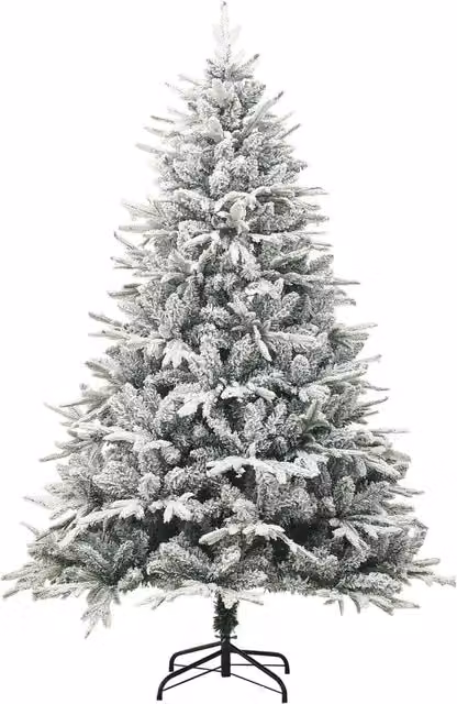 Albero di Natale Artificiale con Neve Verde 240 cm in PVC e PE 328496