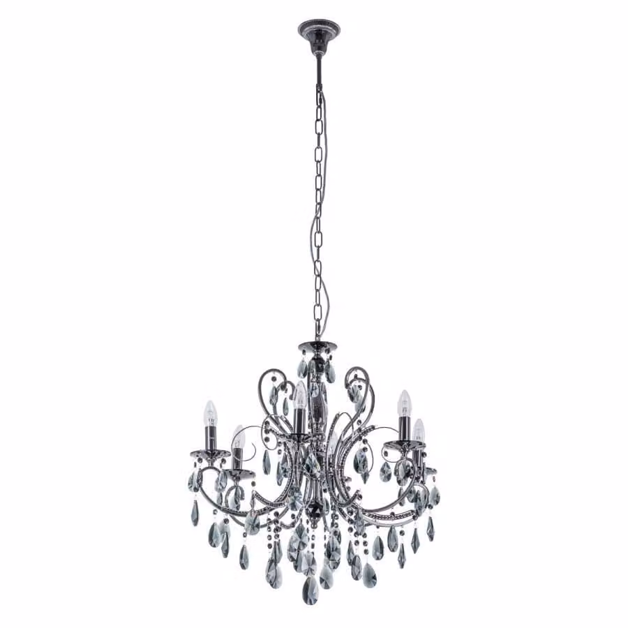 Italux Barocco lampadario in cristallo moderno cromo MD72709-6B
