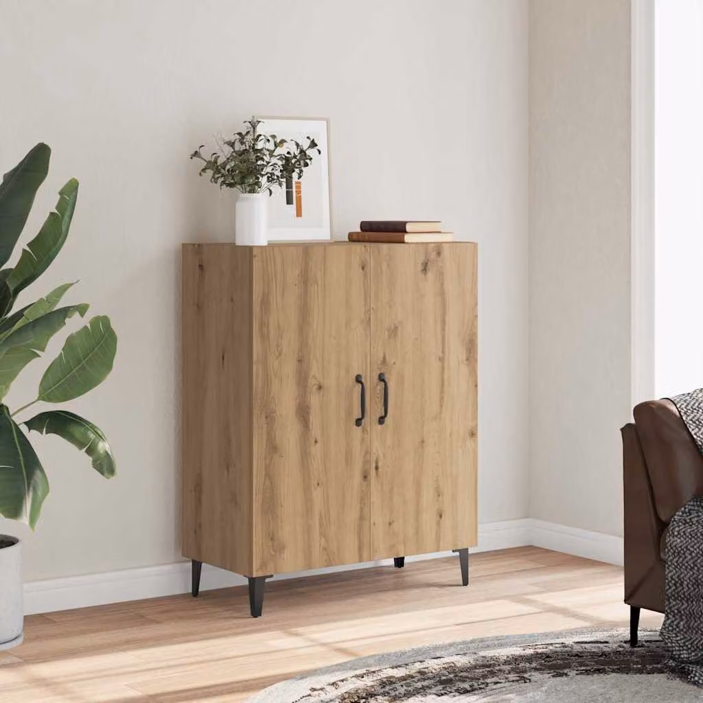 Credenza in legno Rovere vidaXL, colore marrone, L 70 cm x P 34 cm x H 90 cm