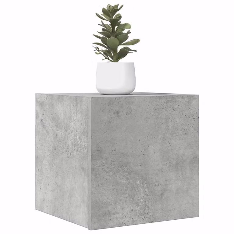 Set di 4 mobili porta TV da parete vidaXL in stile moderno, colore grigio, L/P/H: 30,5 x 30 x 30 cm