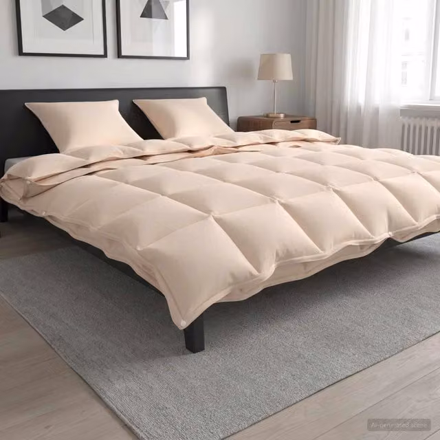 Set di Piumoni 2 pz 200 x 240 cm Kapok e Poliestere Beige 3431988