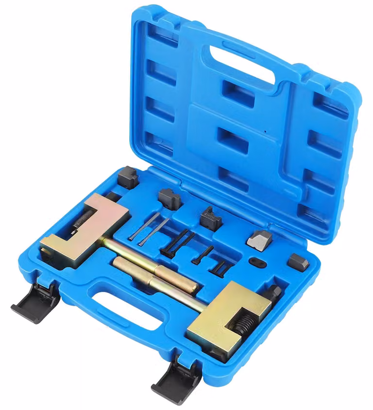 Attrezzo per la sostituzione della catena di distribuzione, realizzato in acciaio ad alta resistenza, dimensioni 30 cm x 15 cm x 5 cm, compatibile con i modelli Mercedes Benz W203 e W212, prodotto con precisione