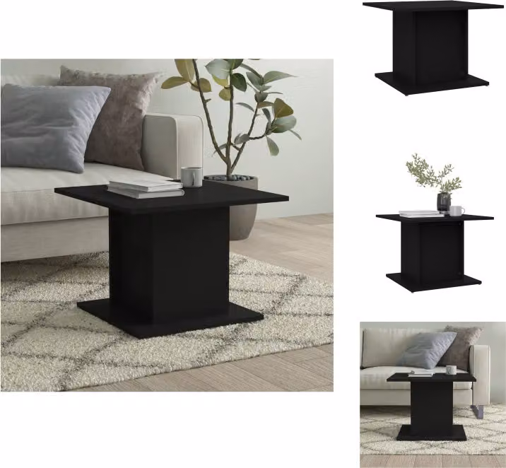 vidaXL Tavolino nero 55,5x55,5x40 cm in legno - Tavolini da caffè