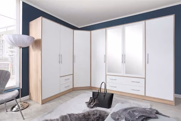 Sistema di armadi combinati Smart 3 pezzi bianco rovere Sonoma