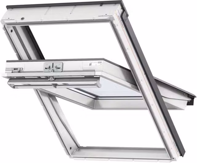 Finestra da tetto Velux GGU SK06 0070 in legno con apertura a vasistas, colore bianco, L 114 cm x H 118 cm