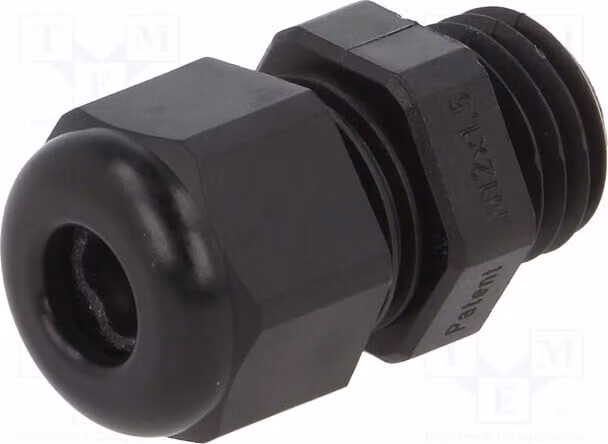 5 connettori per cavi M12, colore nero, codice prodotto 1.209.1201.50, grado di protezione IP68, materiale: 1,5