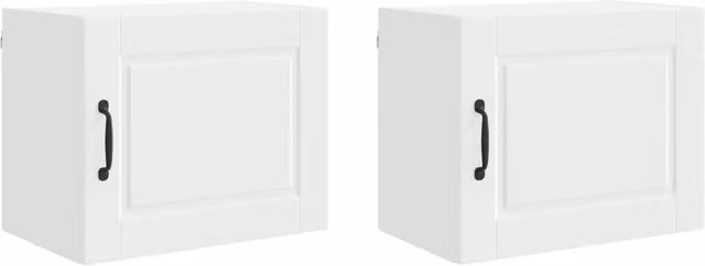 Set di 2 pensili moderni HELLOSHOP26 per cucina o soggiorno in legno composito bianco opaco L 50 cm x P 31 cm x H 40 cm