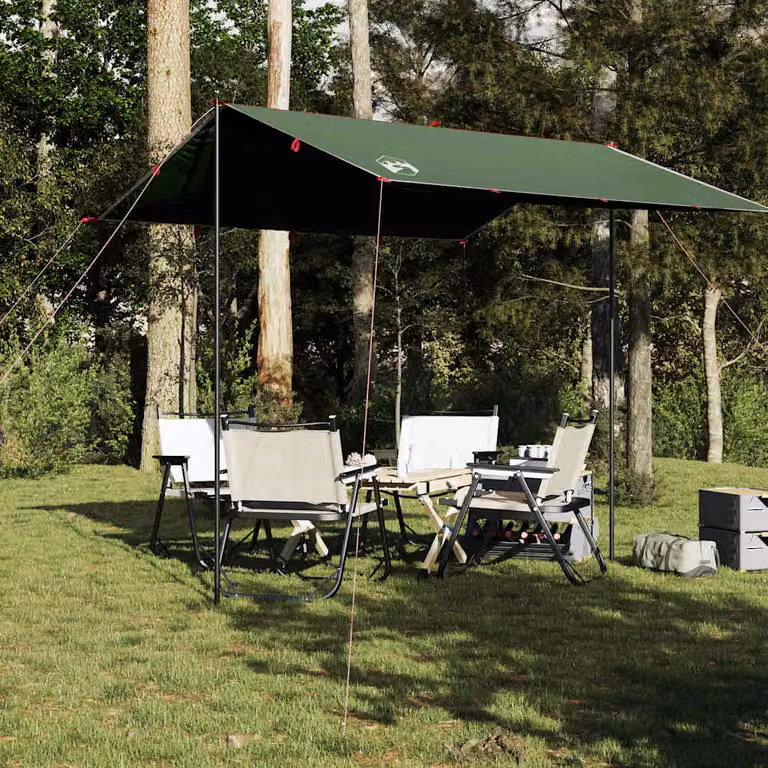 Telone da campeggio impermeabile vidaXL in poliestere verde 300x294 cm
