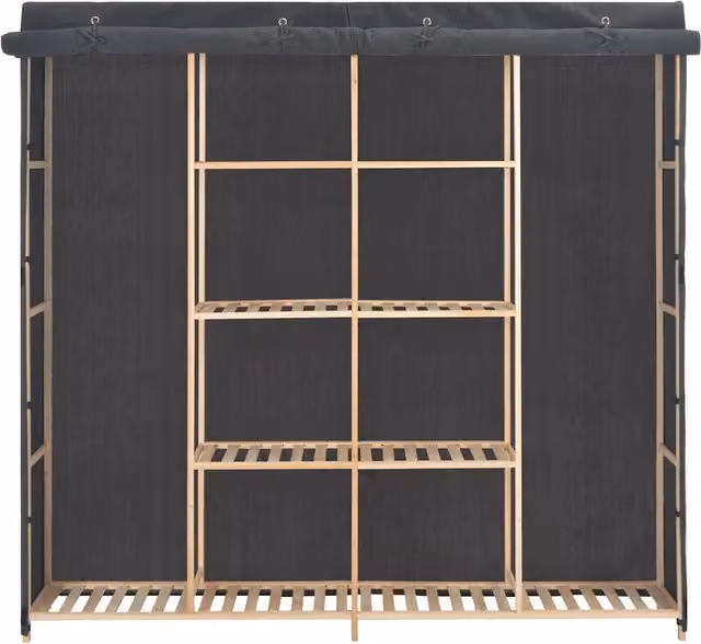 Armadio moderno in legno di abete grigio vidaXL L/P/H: 173 x 40 x 170 cm