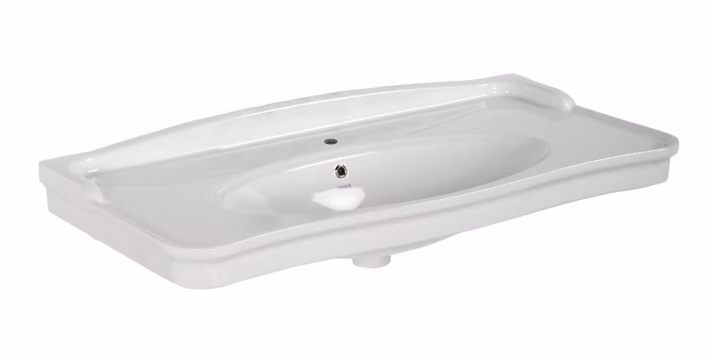 Lavabo in Vetroceramica ANTIK 100x50cm, bianco