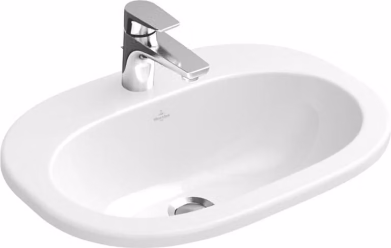 Villeroy & Boch lavabo da incasso O.novo 416156 560x405mm centro hl. passante con vasca bianco a. c, 416156R