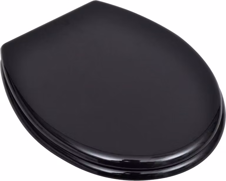 Sedile WC in MDF con Coperchio Design Semplice Nero