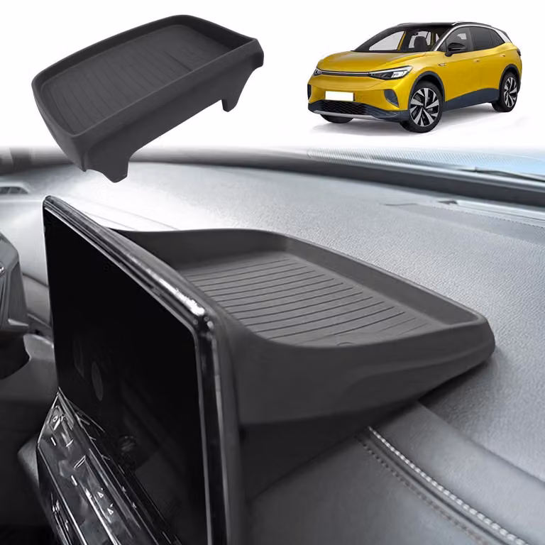 Contenitore portaoggetti per la console centrale, compatibile con VW ID.4, ID.5 GTX Pro, modelli dal 2021 al 2026. Organizer per interni, colore nero