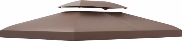 Copertura di ricambio per gazebo da giardino Outsunny in poliestere impermeabile e anti-UV, Marrone, 3 x 4 m – 1