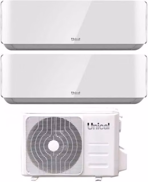 Condizionatore Dual Split Unical Air Cristal 10+13 (9+12) KMX3 21HE R-32 Bianco con Wi-Fi Opzionale e Classe Energetica A++