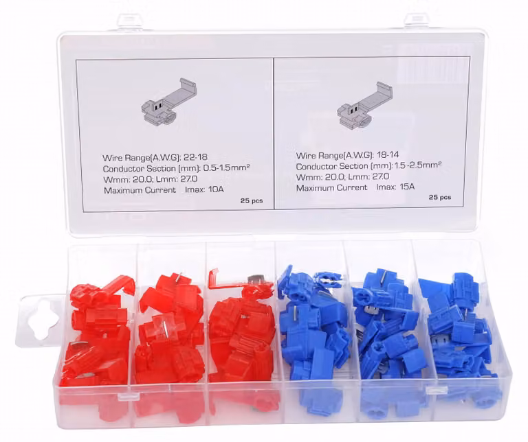 Kraft & Dele KD10481 set di connettori rapidi per cavi 50 pz