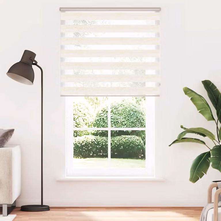 vidaXL Tenda a Rullo Zebra Larghezza Tessuto 130,9 cm Poliestere