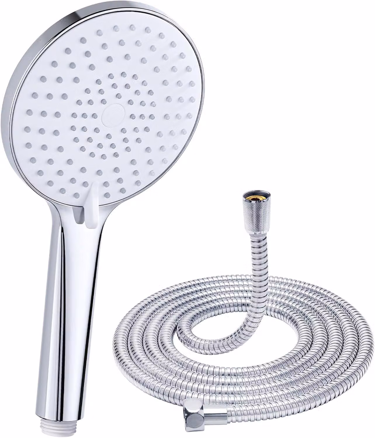 Doccia a mano con 3 getti, alta pressione, diametro di 120 mm, completa di tubo, per l'uso in doccia