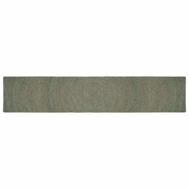 Tappeto in juta vidaXL verde per area living, L: 60 cm, P: 400 cm