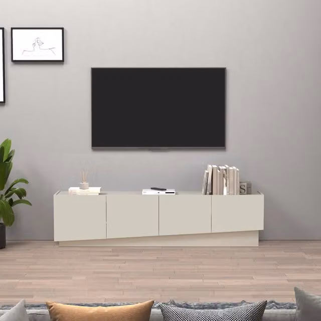 WHOUS Mobile porta TV Vela con 4 ante colore cashmere 180x35x45,4 cm