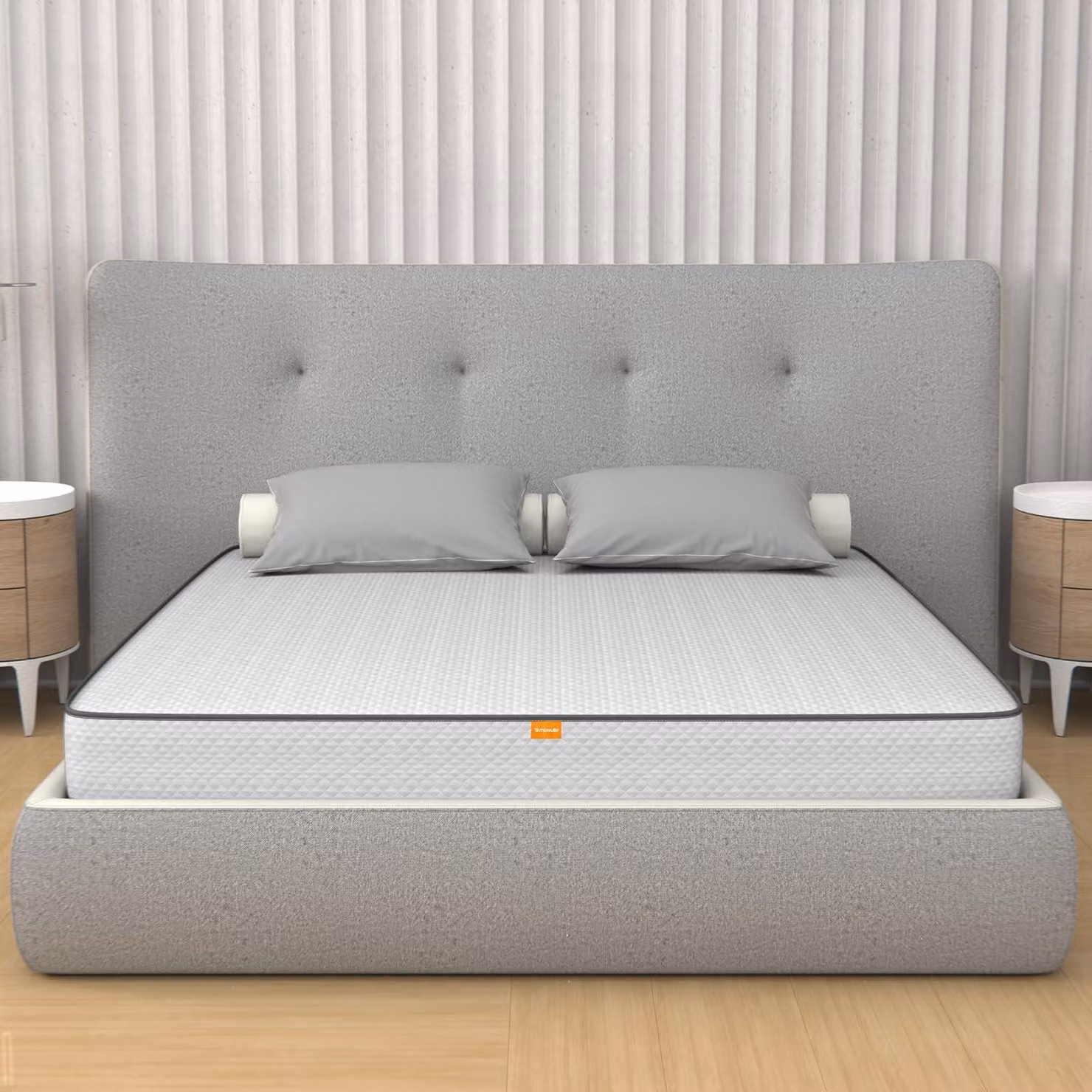 Materasso singolo, dimensioni 90x200 cm, altezza 10 cm, in schiuma ad acqua, ortopedico