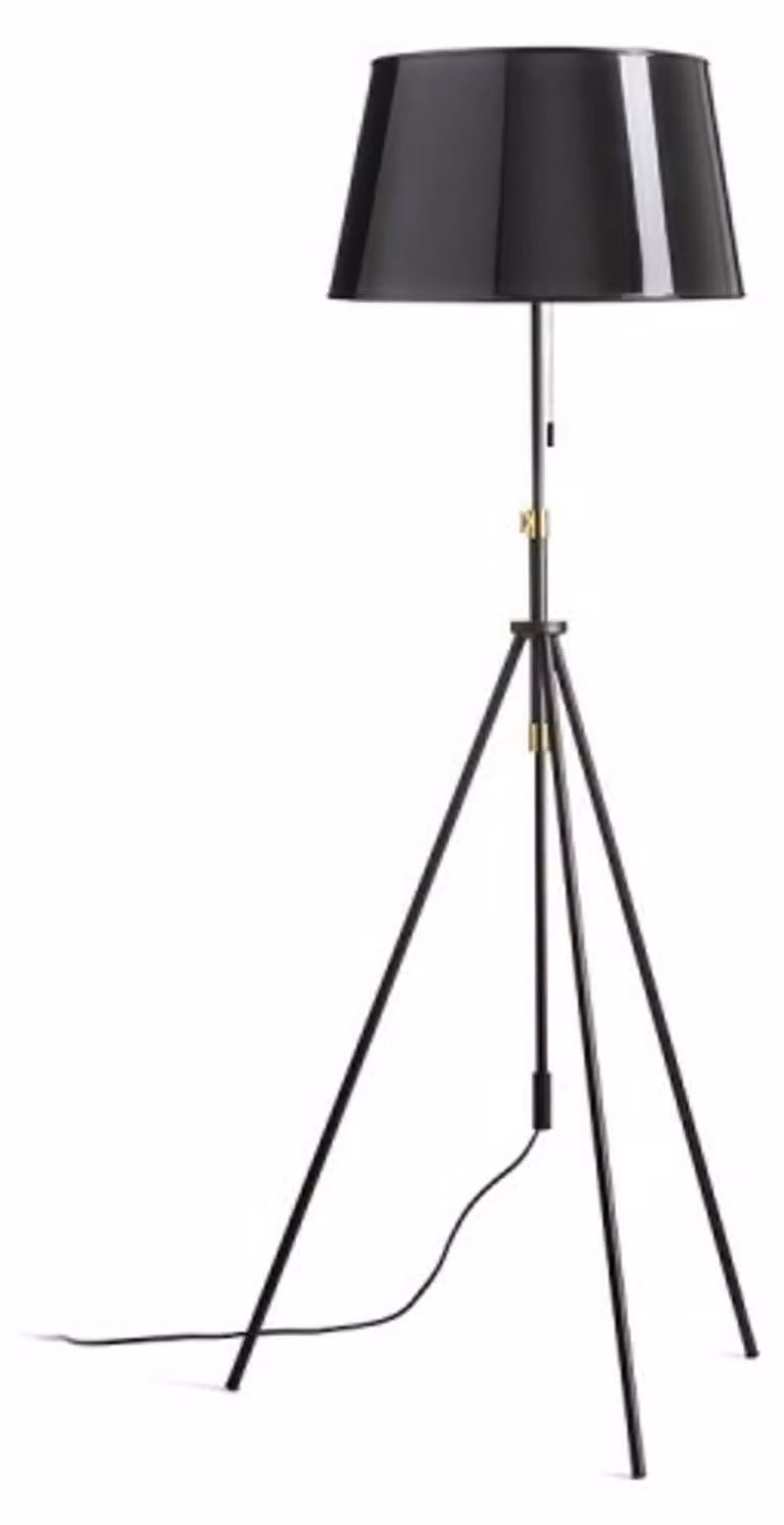 Supporto LUTON/RIDICK nero lucido lamina d'oro/nero/metallo 230V LED E27 15W