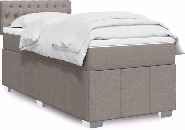 Giroletto a Molle con Materasso Tortora 100x200 cm in Tessuto 3286990