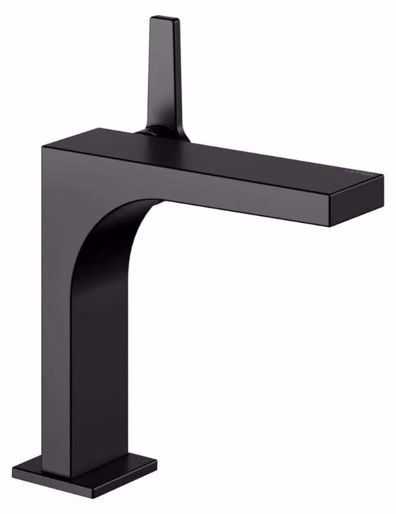 Miscelatore monocomando per lavabo, colore nero opaco, altezza 22 cm