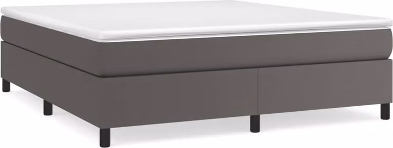 Struttura Letto a Rete a Molle Grigio 160x200 cm in Pelle finta