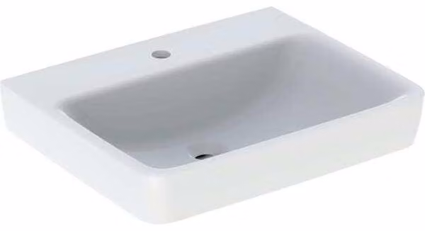Geberit Renova Plan, lavabo, 60x48 cm, 1 trou pour robinet, sans trop-plein, 501637, 501.637.00.8, 501.637.00.8