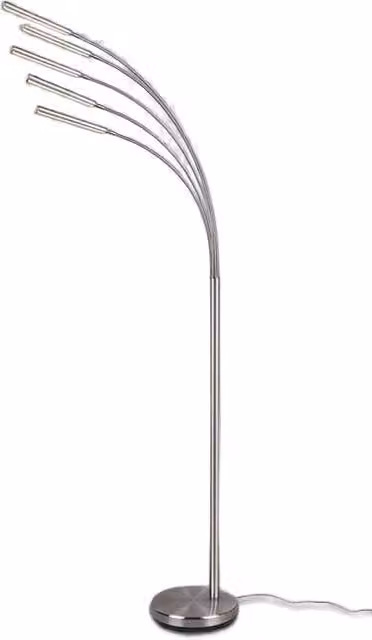 Lampada da terra ad arco LED REED argento 5 luci RL