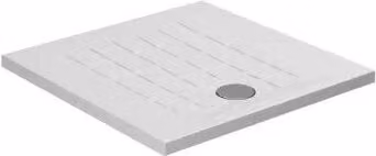 Piatto doccia quadrato Cube in ceramica bianca con antiscivolo L/P: 90 x 90 cm, H: 4 cm