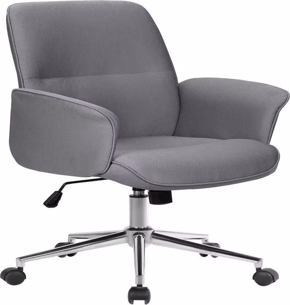 Sedia da ufficio girevole in tessuto grigio 0704M/8062