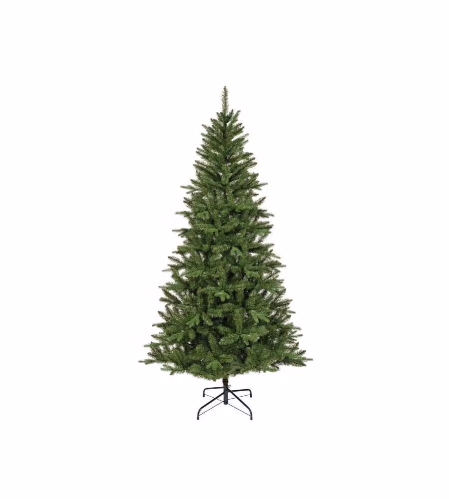 Albero di Natale 180 cm Verde con Rami e Base Metallica
