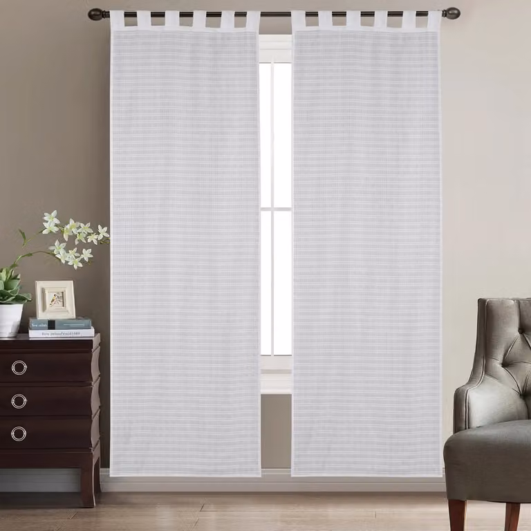 Tenda Jerry Fratelli Zambetti in tessuto Jacquard bianco L: 140 cm, H: 280 cm