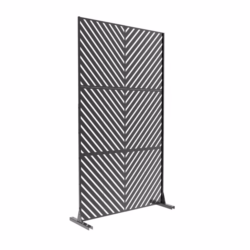 Pannello Divisorio Kekan casa.pro con Struttura Decorativa in Acciaio Nero, L 90 cm x H 180 cm – 2