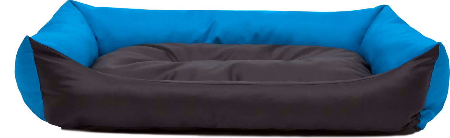 Cuscino per cani, cuccia per cani, lettino per cani, cuscino per cani Pontes - Eco - 62 x 43 x 15 cm [Dimensione: L] - Blu con dettagli neri
