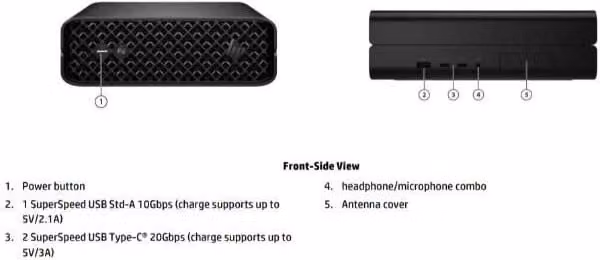 HP Z2 Mini G1i Wolf Pro Security Edition Mini PC Workstation AI Intel Core Ultra 7, 32 GB RAM, 1 TB SSD, Windows 11 Pro, Nero – 1