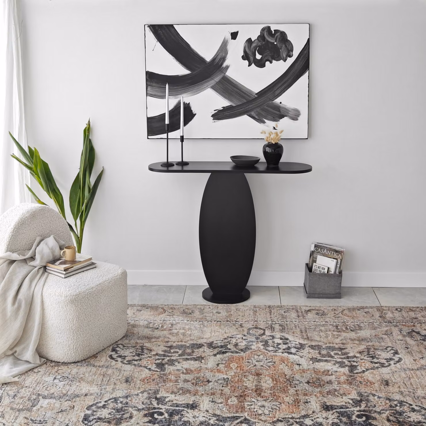 Skye Decor, Ellittica - Antracite, Comò, 100% PANNELLI DI PARTICELLE RIVESTITI IN MELAMMINA, Antracite, 100 x 30 x 81 cm