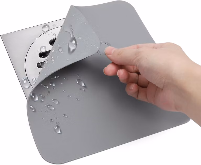 Copertura in silicone per scarichi, con azione deodorante, dimensioni 20x20 cm, adatta per bagno e cucina