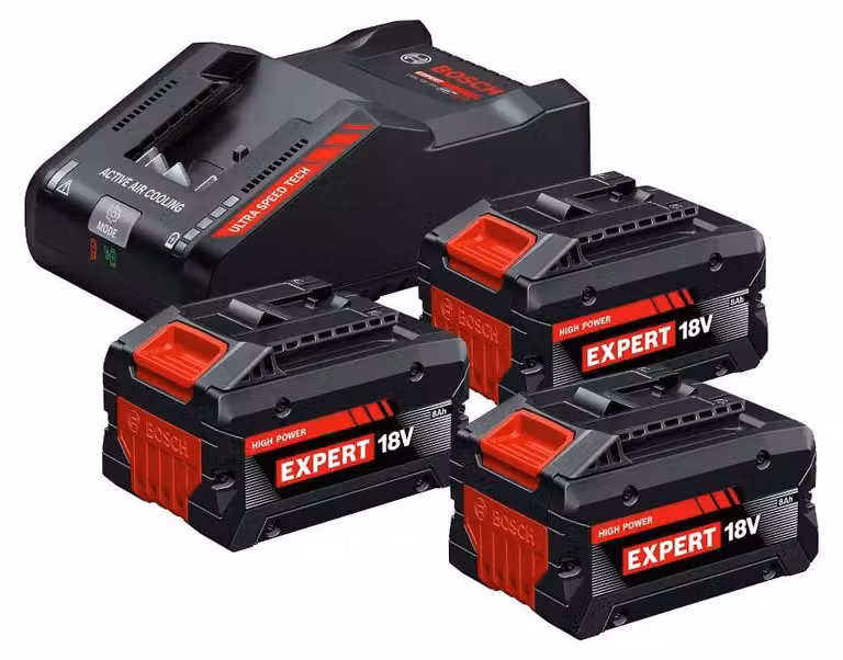 Set iniziale per esperti - 3 batterie - 18 V - 8 Ah - Caricabatterie EXAL - 18 V - 160 - BOSCH - 0615V0005R