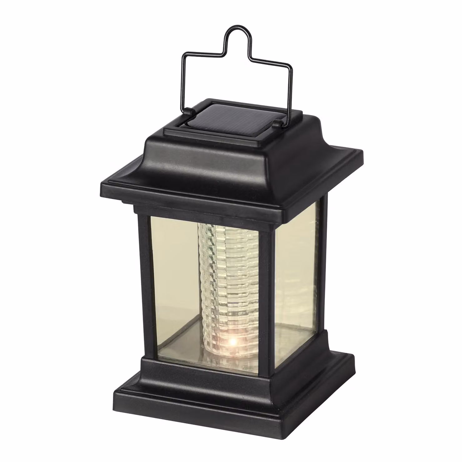 DICTROLUX Lampada Solare LED da Giardino con Luce Calda Bianca, Colore Nero, Altezza: 14 cm – 1