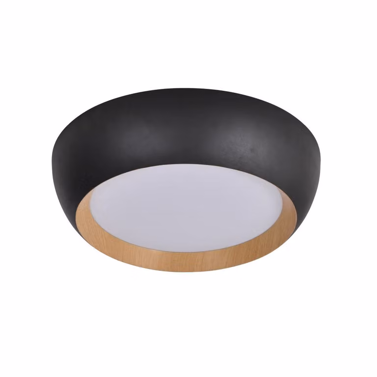 Plafone LED ABRUZZO - 24W, 4000K (bianco freddo), nero / marrone / bianco