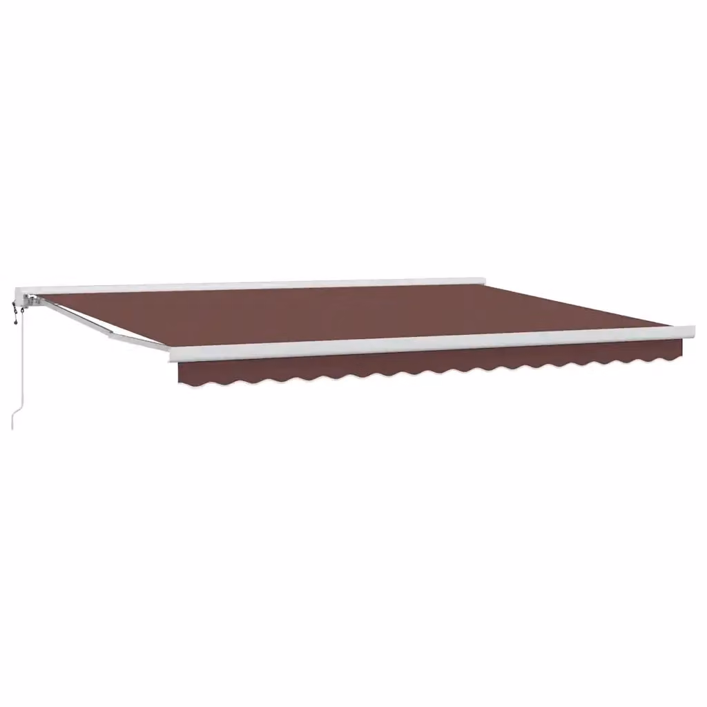 Tenda da Sole Retrattile Automatica con Motore VIDAXL in Alluminio e Poliestere, Marrone e Bianco, L: 450 cm, P: 300 cm – 2