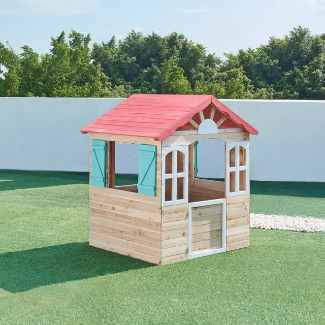 Casetta Giocattolo Lulä da Esterno in Legno di Abete 130x115x101 cm casa.pro