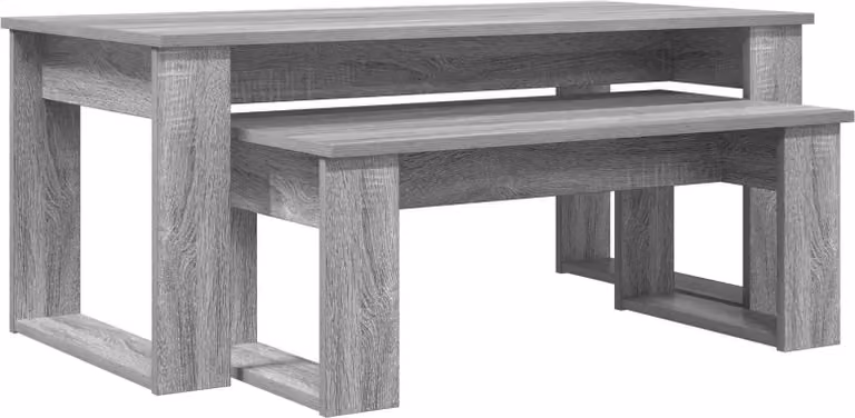 Set di Tavolini da Caffè 2 pcs Grigio Sonoma Legno multistrato